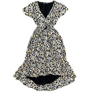 Abercrombie & Fitch Floral High-Low Flare Midi Dress Pocket Boho Bohemian XS